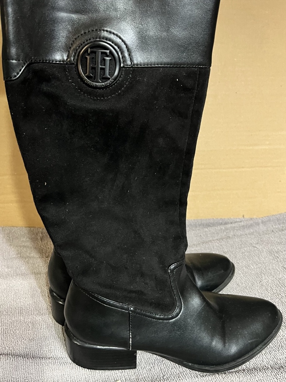 Tommy Hilfiger Black Over-the-Knee Boots
